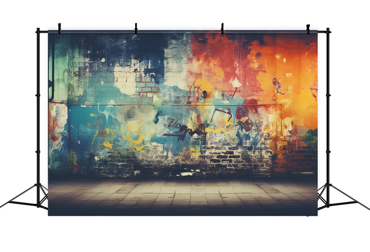 Sfondo Di Graffiti Fotografia Muro Di Mattoni Design Moderno Sfondo BRP12-144
