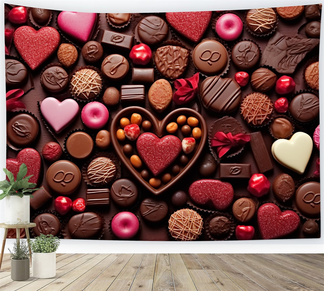 Idee Per Lo Sfondo Di San Valentino Sfondo Di Cioccolato A Tema Cuore BRP12-162