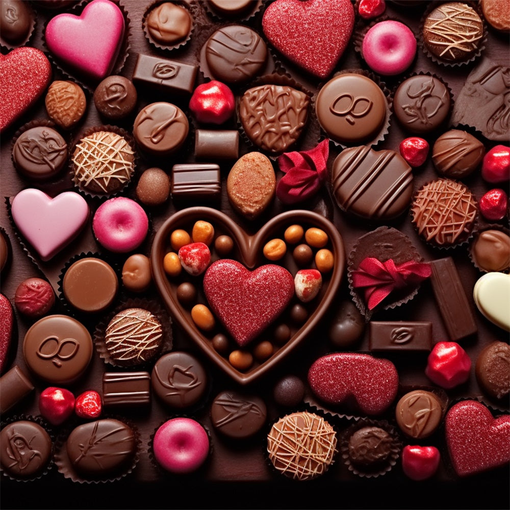 Idee Per Lo Sfondo Di San Valentino Sfondo Di Cioccolato A Tema Cuore BRP12-162