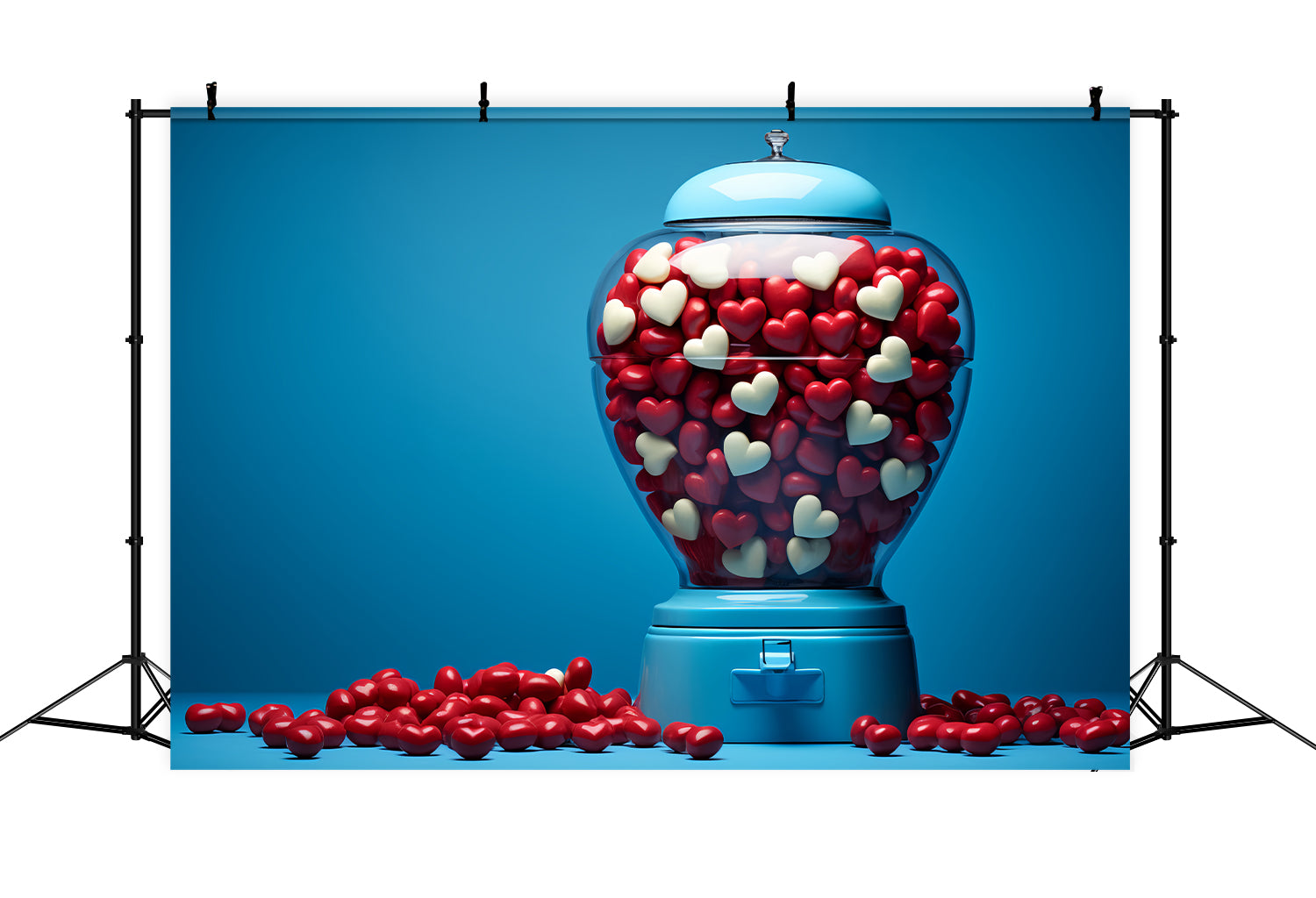 Fondali Per San Valentino Fotografia Blu Candy Machine Cuore Sfondo BRP12-166