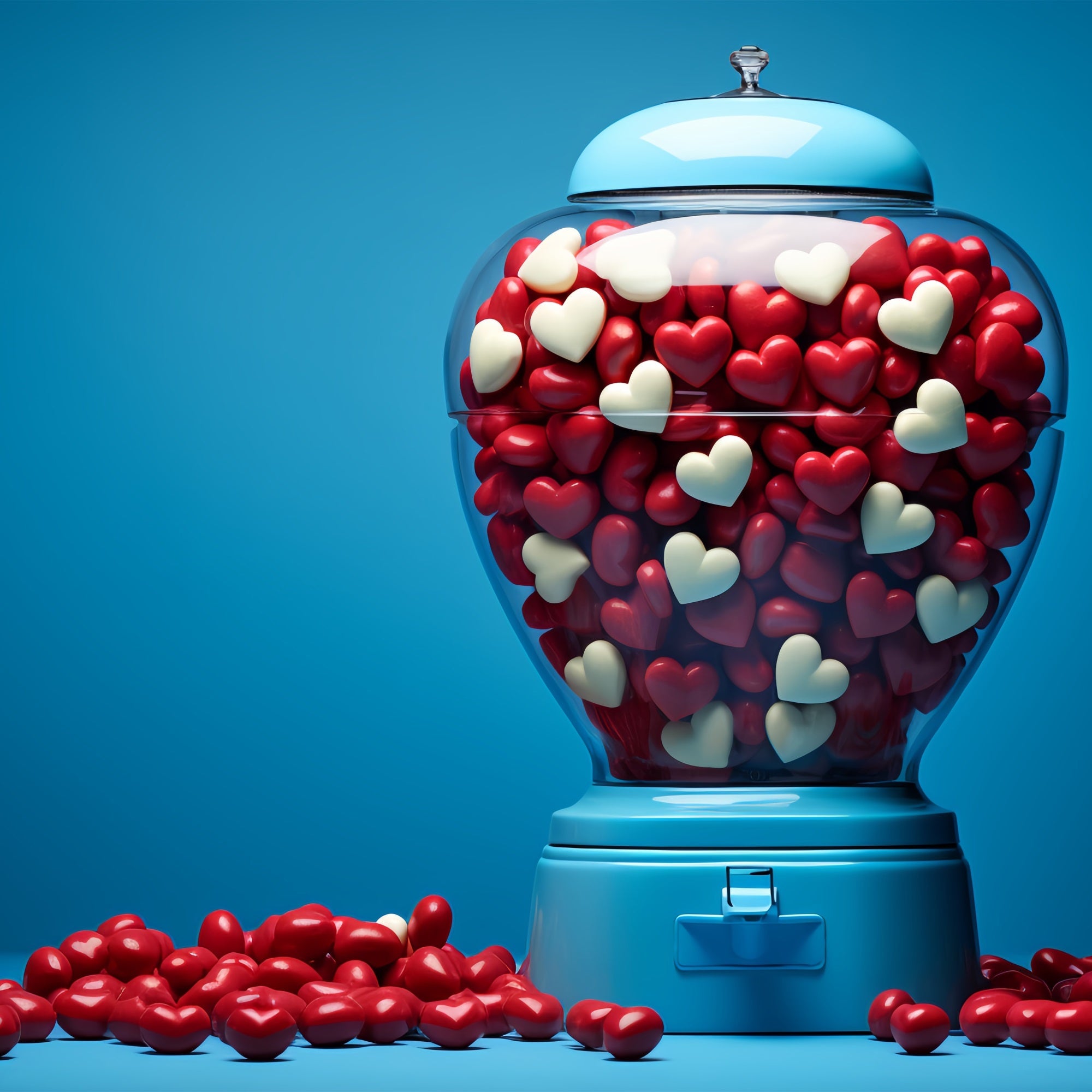Fondali Per San Valentino Fotografia Blu Candy Machine Cuore Sfondo BRP12-166