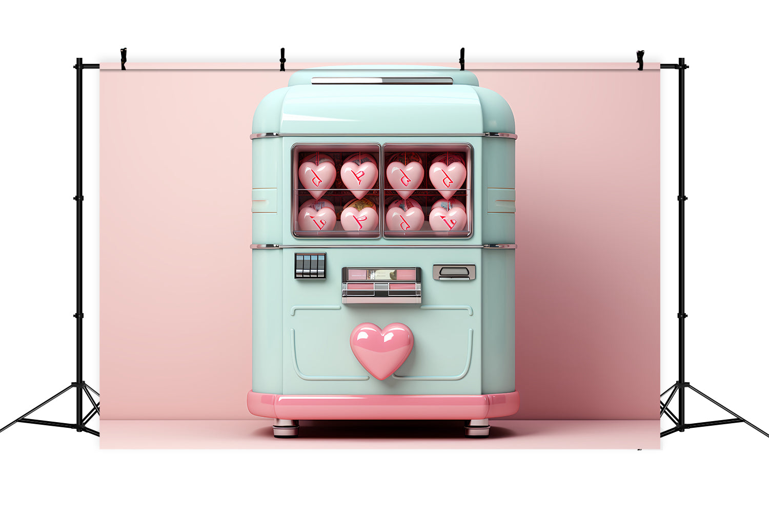 Sfondo Di San Valentino Fotografia Cuore Candy Pink Distributore Automatico Sfondo BRP12-168