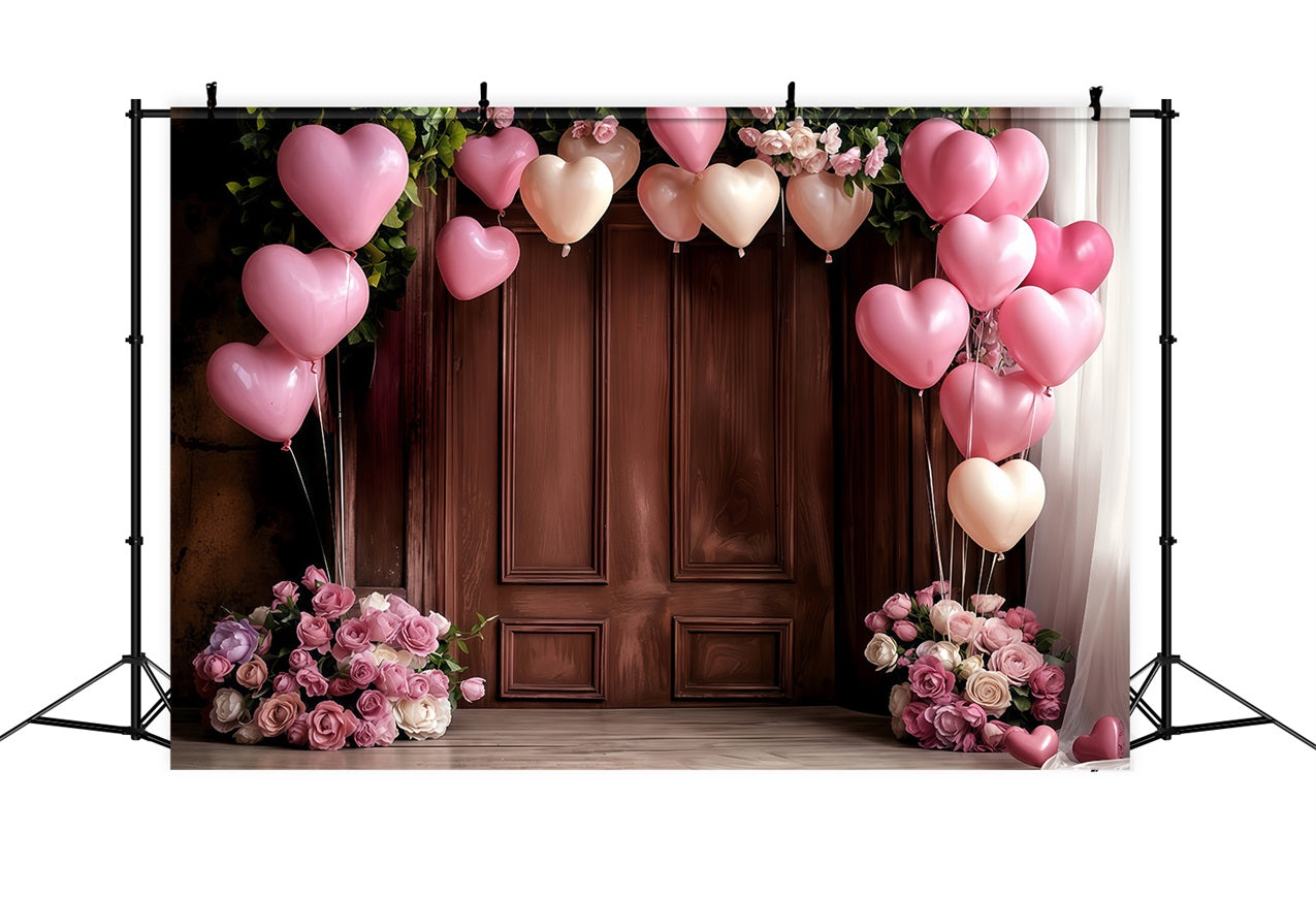 Sfondo Di San Valentino Decor Cuore Palloncini Rose Sfondo BRP12-176