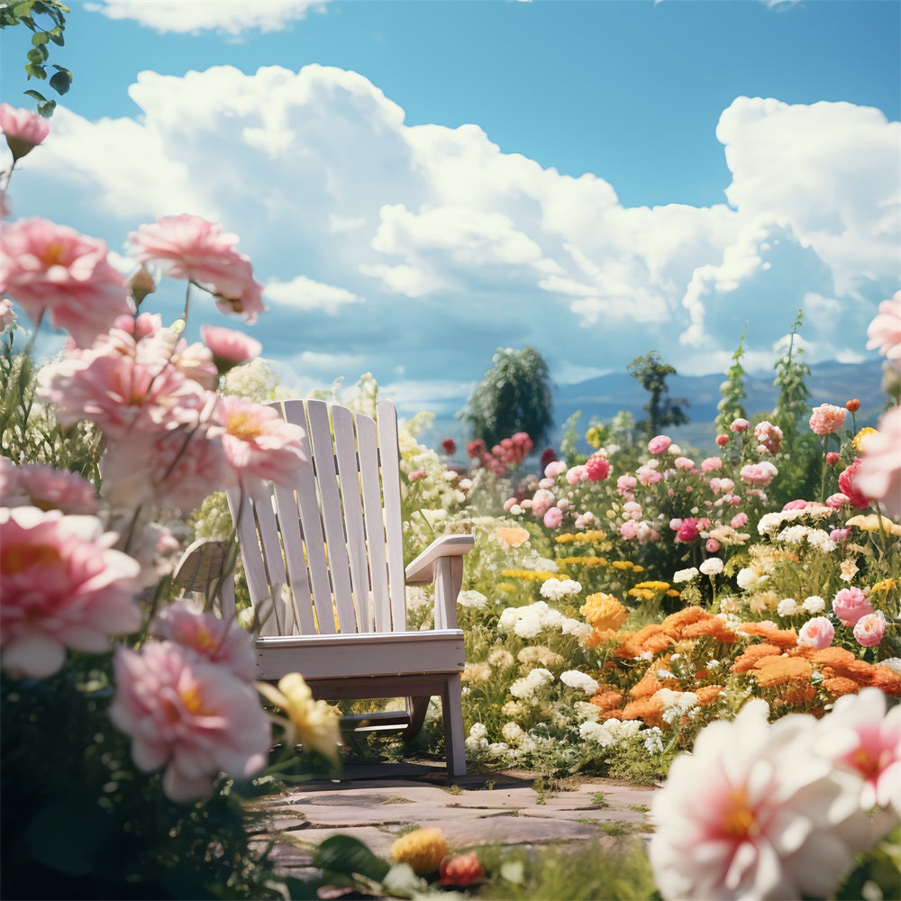 Sfondo Per Servizio Fotografico Di San Valentino Sedia Fiore In Fiore Sfondo BRP12-180