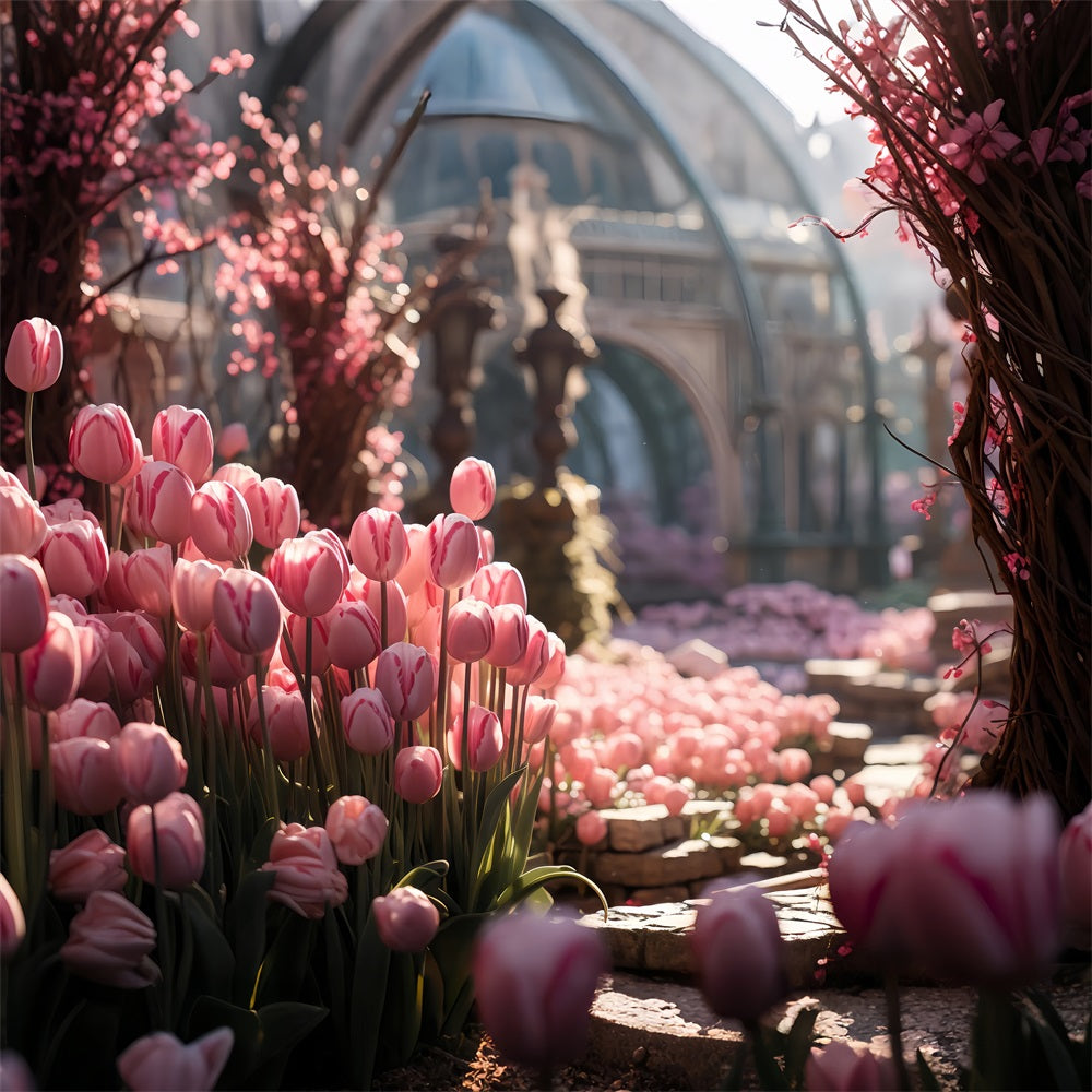 Idee Per Lo Sfondo Di San Valentino Sfondo Del Giardino Dei Tulipani Primaverili BRP12-185