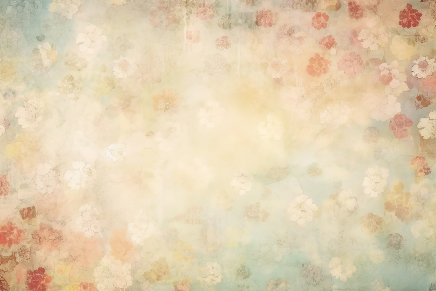Fondali Digitali Di Maternita Sfondo Estetico Da Parete Con Fiori Pastello BRP12-20