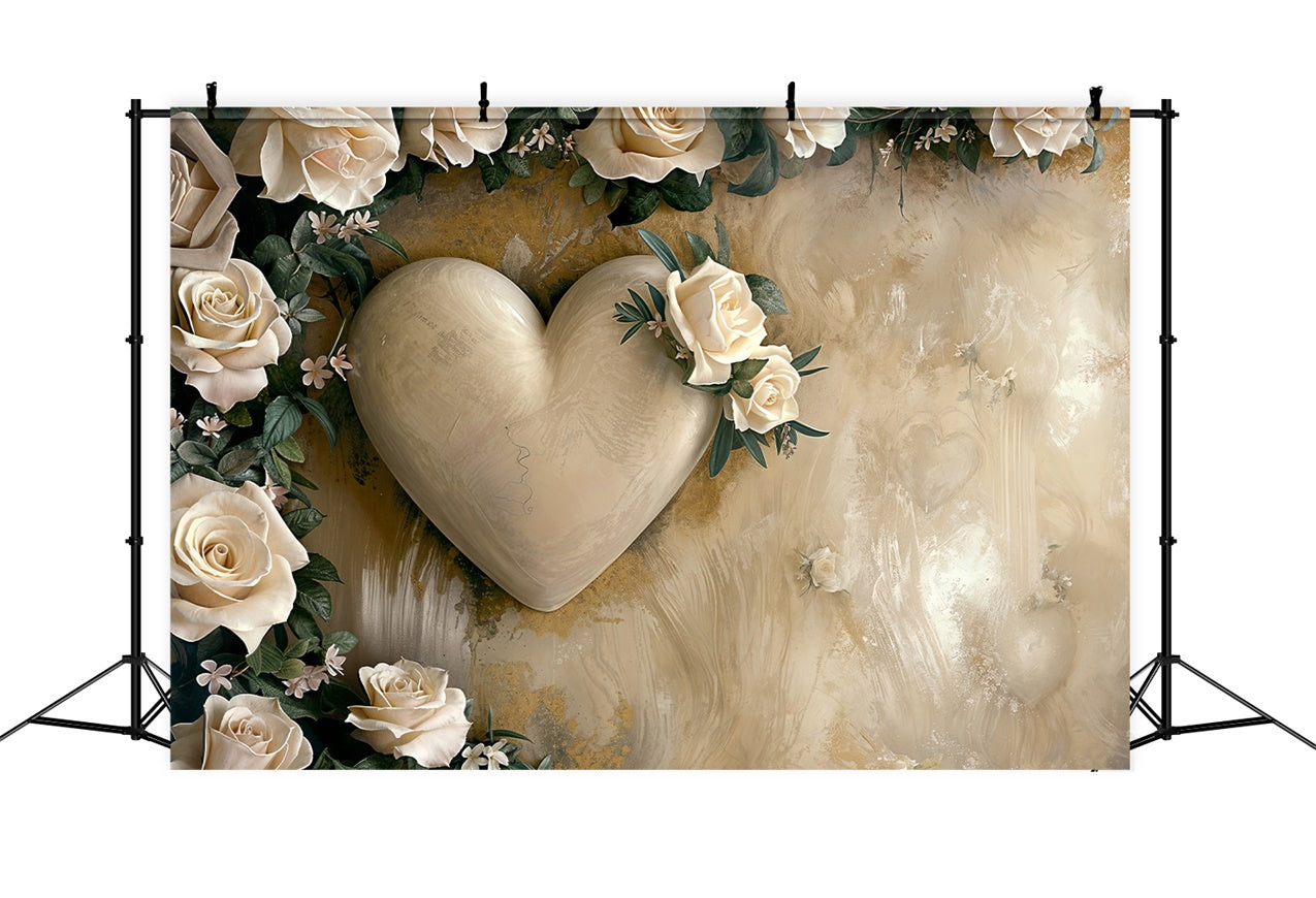 Sfondo Di San Valentino Sfondo Romantico Di Fiori A Cuore Beige BRP12-219