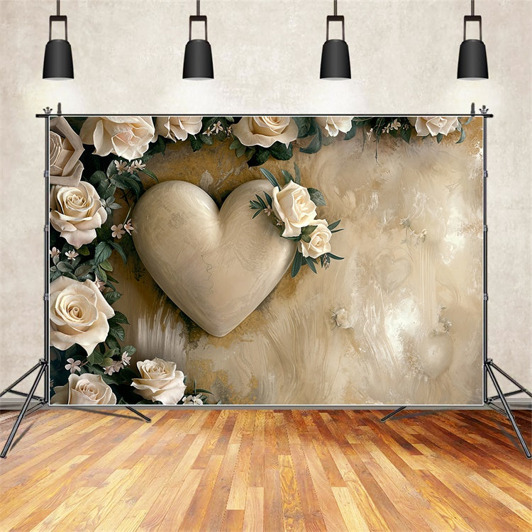 Sfondo Di San Valentino Sfondo Romantico Di Fiori A Cuore Beige BRP12-219