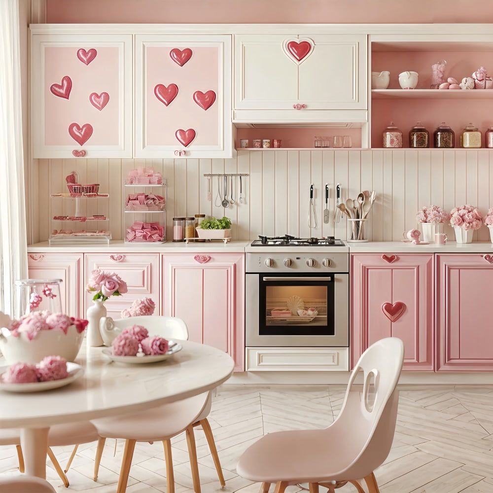 Fondali San Valentino Rosa Cucina Cuore Accenti Sfondo BRP12-238