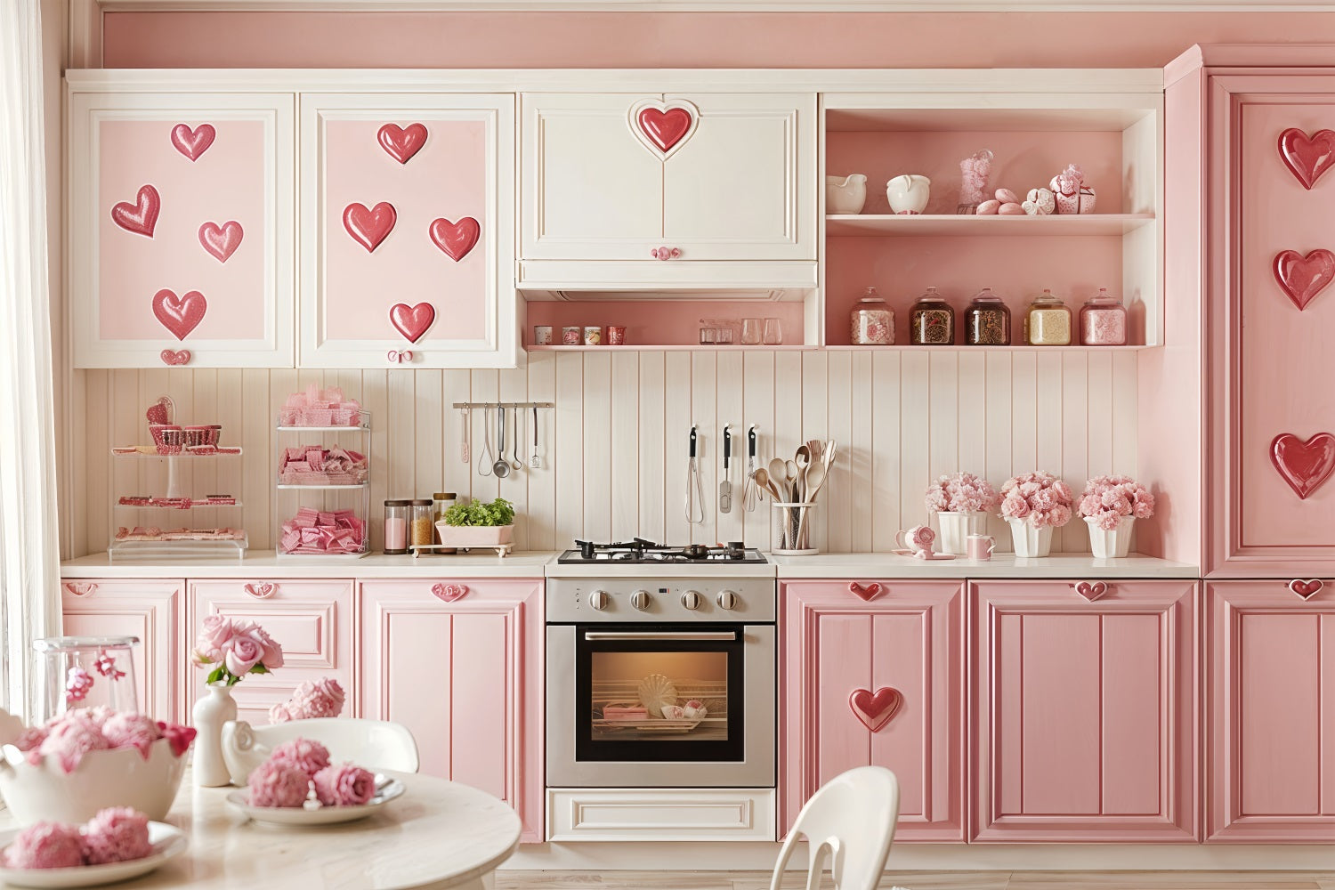 Fondali San Valentino Rosa Cucina Cuore Accenti Sfondo BRP12-238