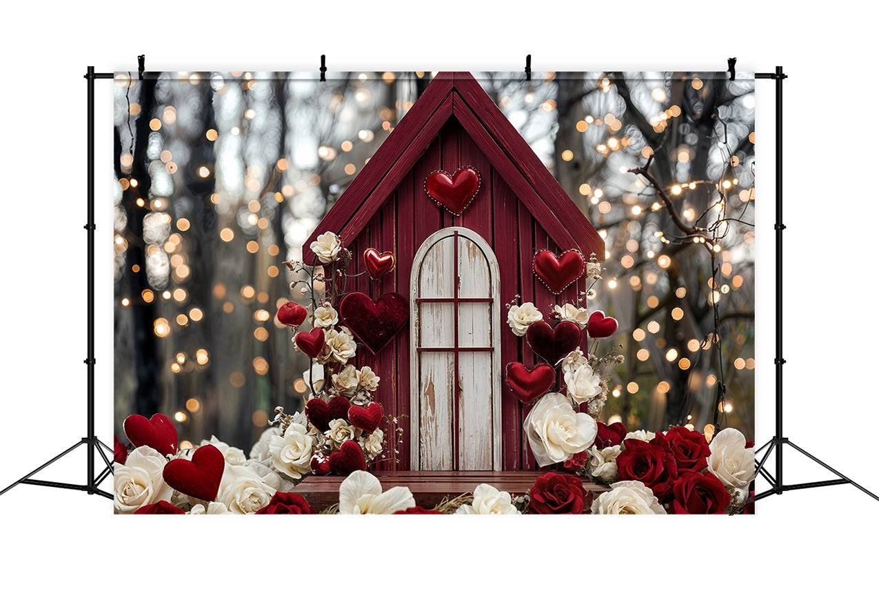 Sfondo Cuore Di San Valentino Sfondo Rosso Con Rose Cuore Cottage BRP12-245
