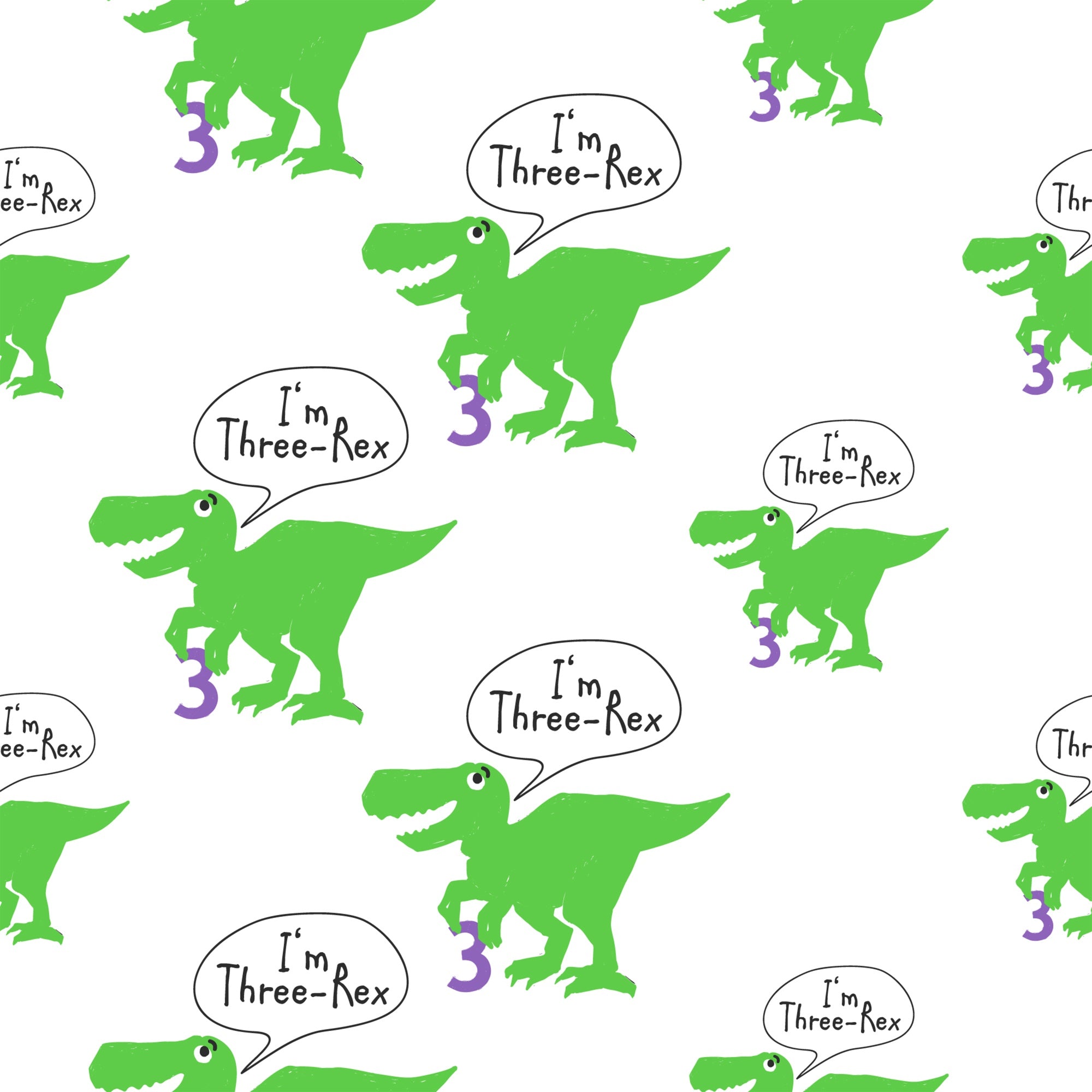 Sfondo Di Compleanno Personalizzato Motivo Dinosauro Sfondo Three-Rex BRP12-296