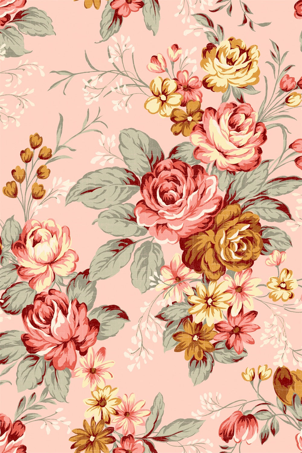 Sfondo Per Servizio Fotografico Di Maternita Sfondo Con Decorazioni Floreali Vintage BRP12-33
