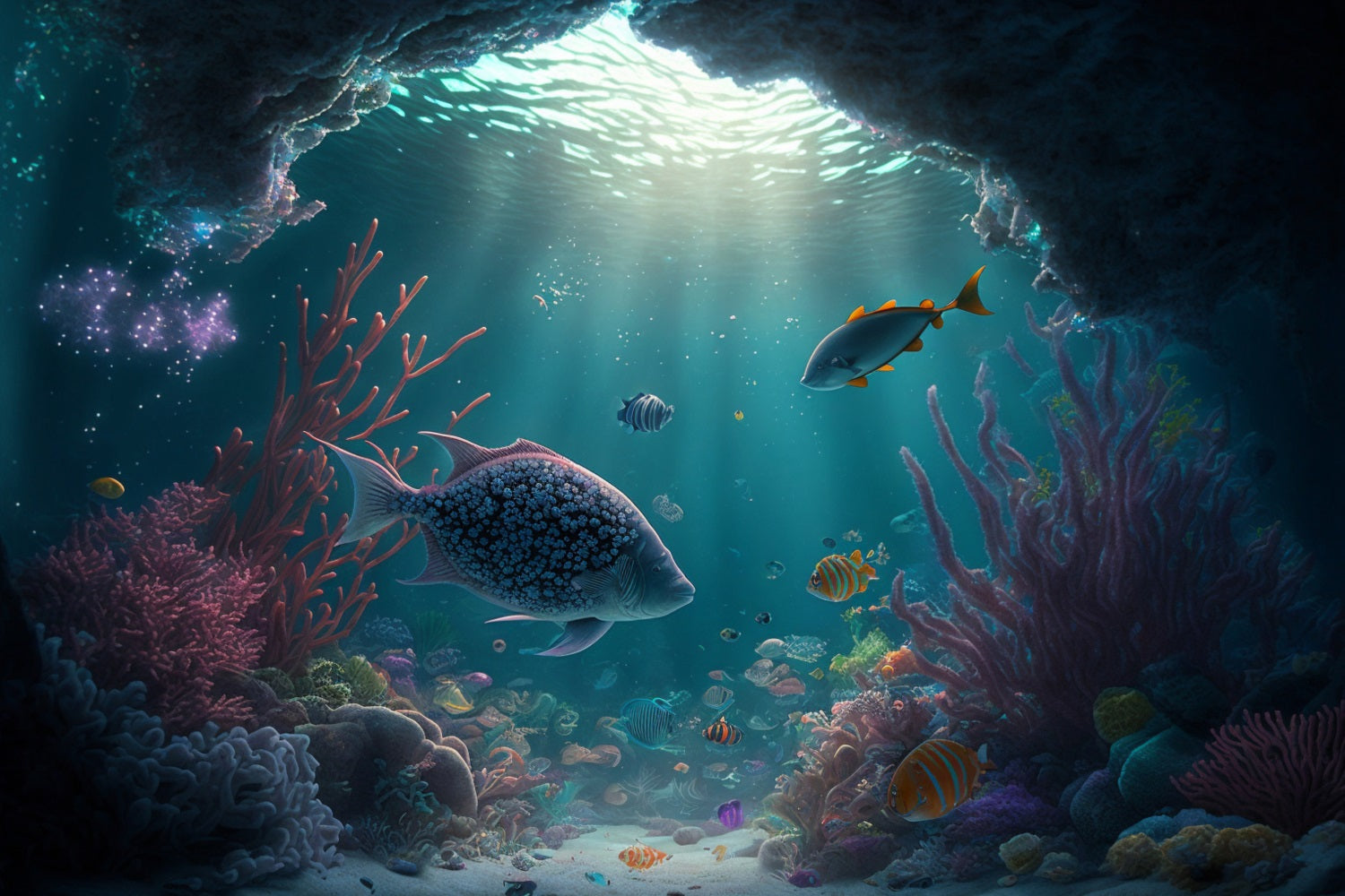 Sfondo Fotografico Sirena Sfondo Del Mondo Sottomarino Incantato BRP12-48