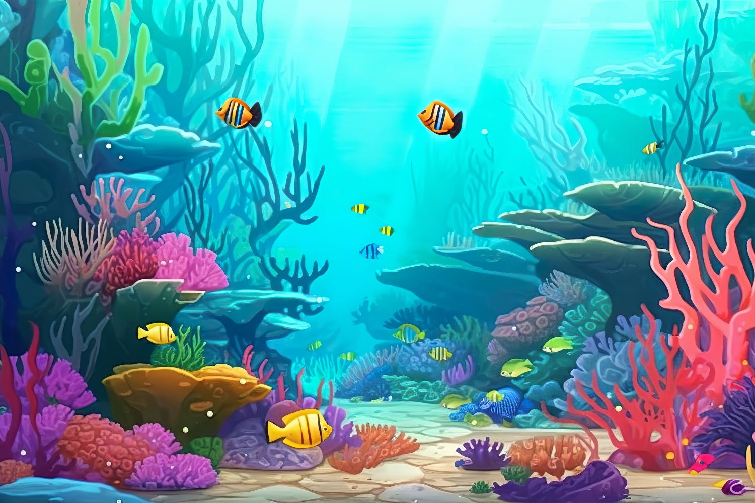 Sfondo Sirena Sfondo Vibrante Paesaggio Acquatico BRP12-53