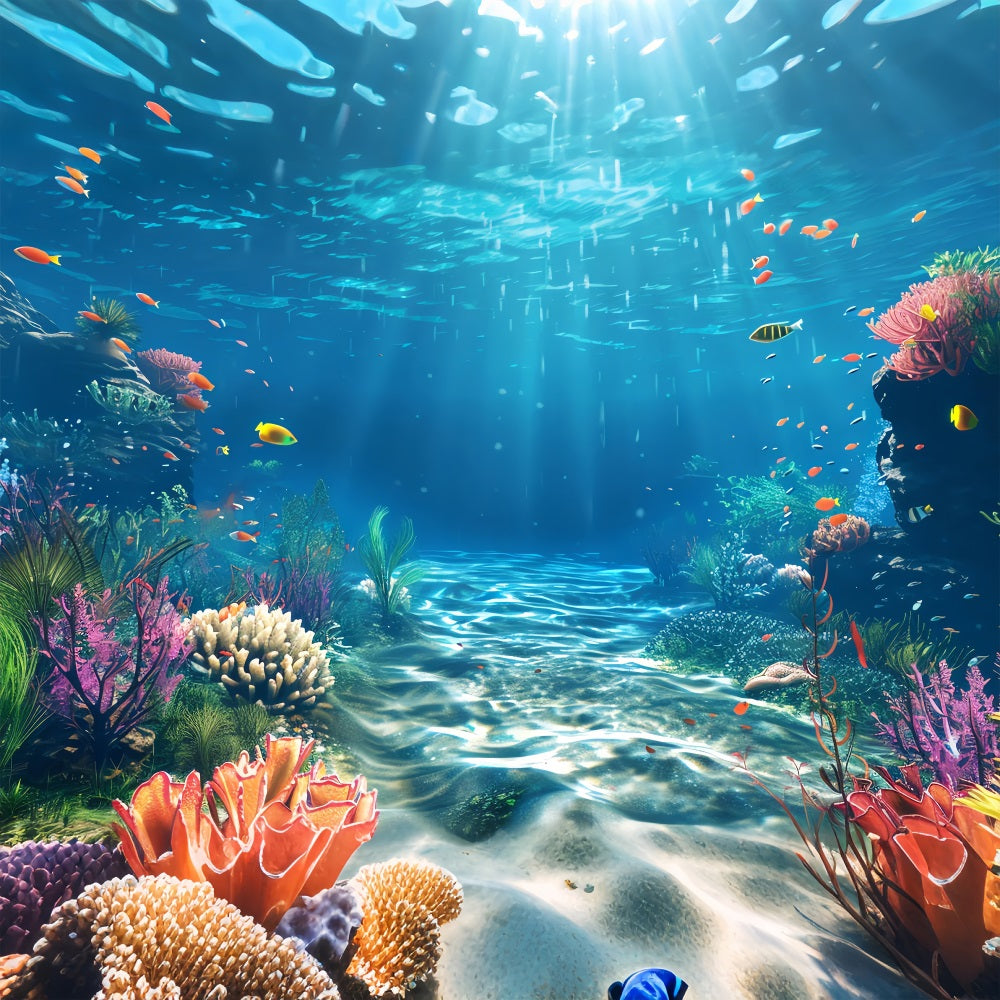 Fondali A Sirena Sfondo Colorato Per Il Nuoto Dei Pesci Della Barriera Corallina BRP12-64