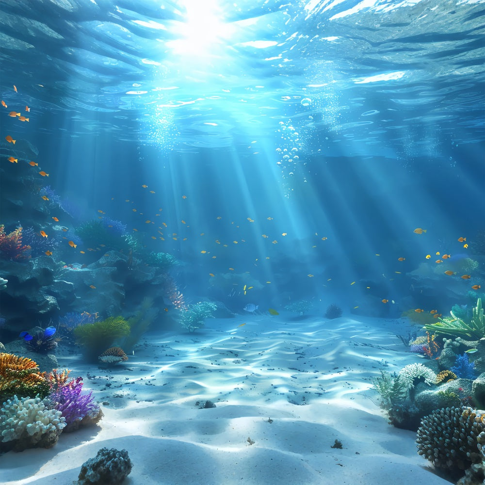 Sfondo Sirena Sfondo Vibrante Barriera Corallina Con Pesci Colorati BRP12-66