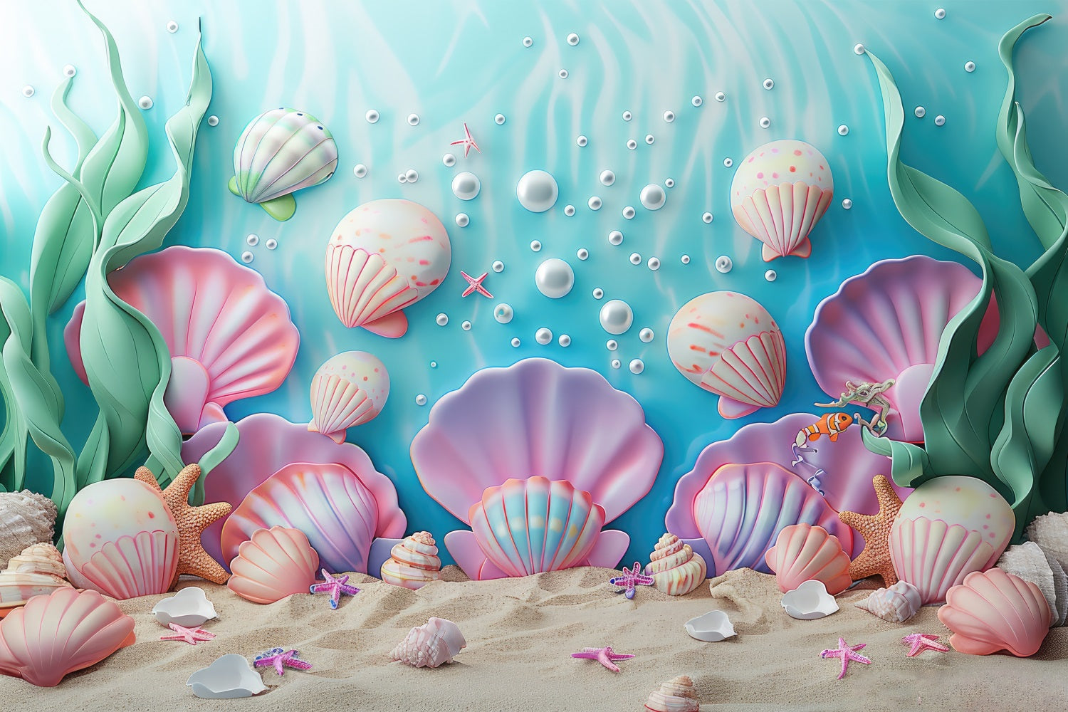 Sfondo Sirena Fantasia Conchiglia Paradiso Sotto Il Mare Sfondo BRP12-84