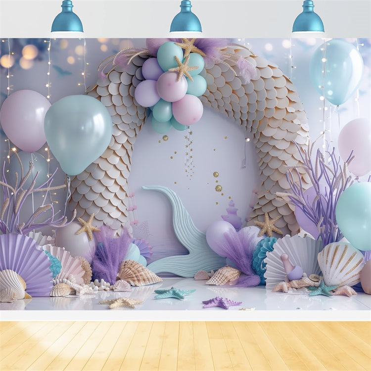 Sfondo Sirena Sfondo Arco Palloncino Viola Chiaro Sfondo BRP12-97