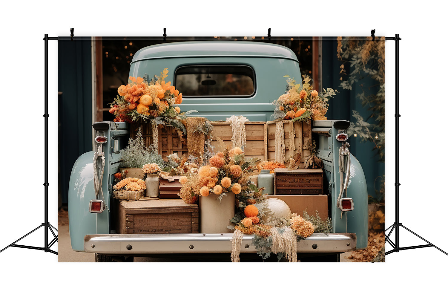 Camion Autunnale Con Sfondo Di Fiori BRP7-100