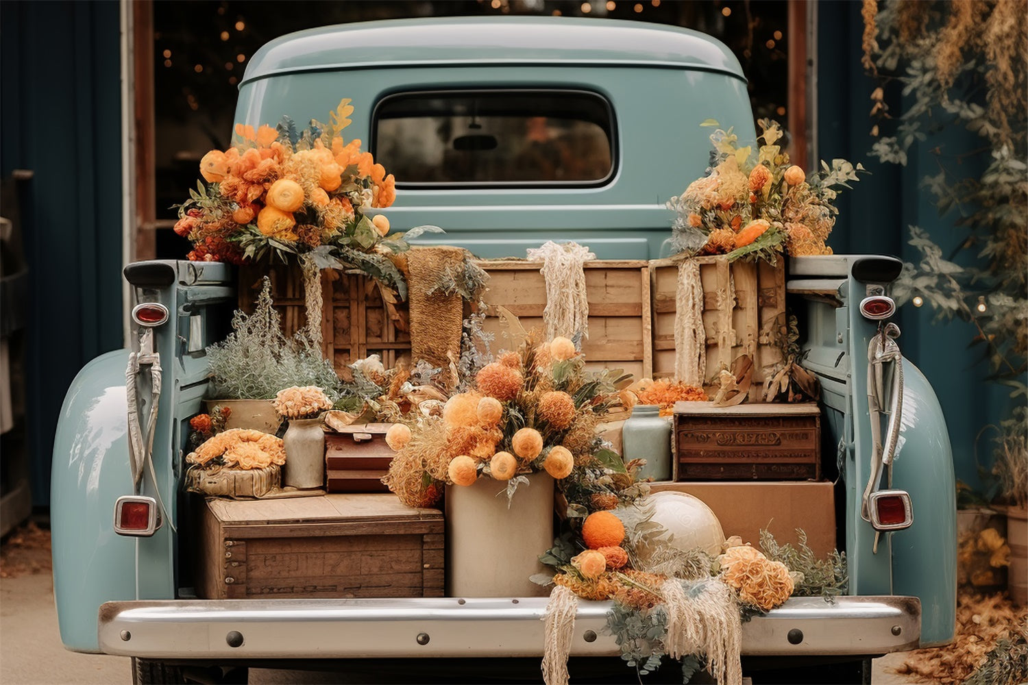 Camion Autunnale Con Sfondo Di Fiori BRP7-100