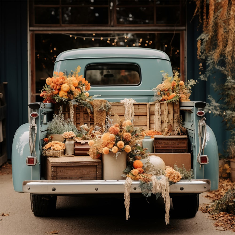 Camion Autunnale Con Sfondo Di Fiori BRP7-100