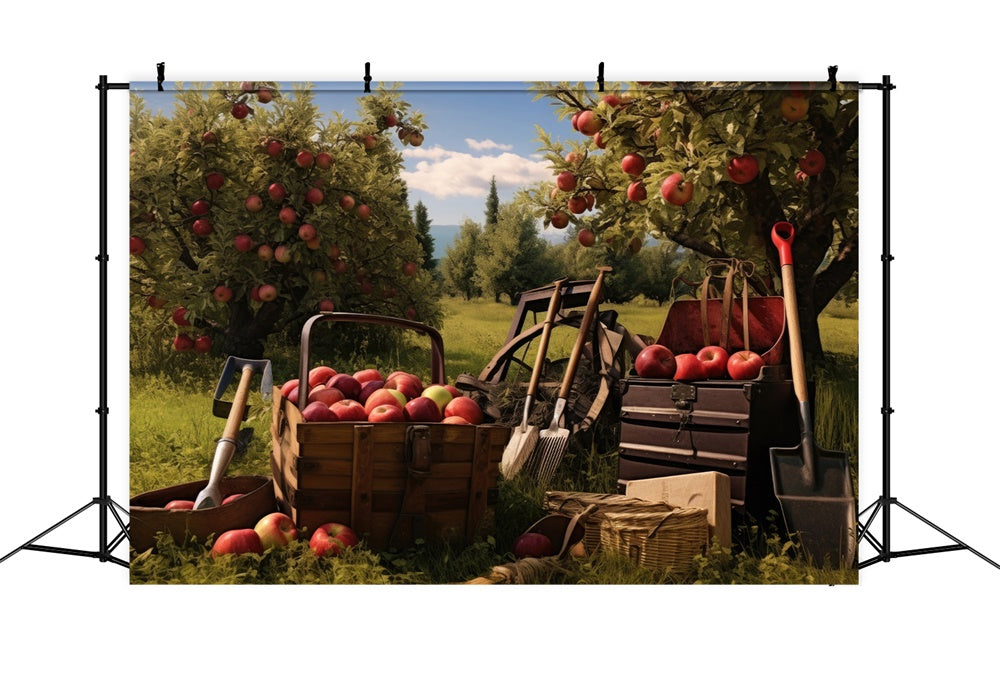 Sfondo Fotografico Per La Raccolta Del Melo Autunnale BRP7-104
