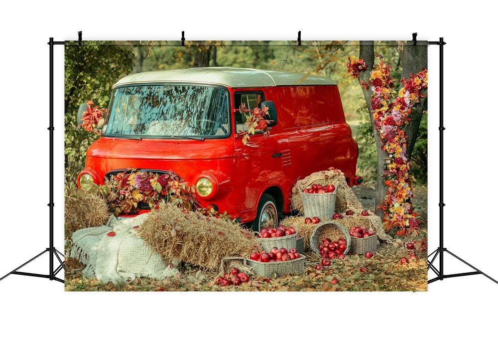 Sfondo Fotografico Autumn Leaf Red Car Apple BRP7-114