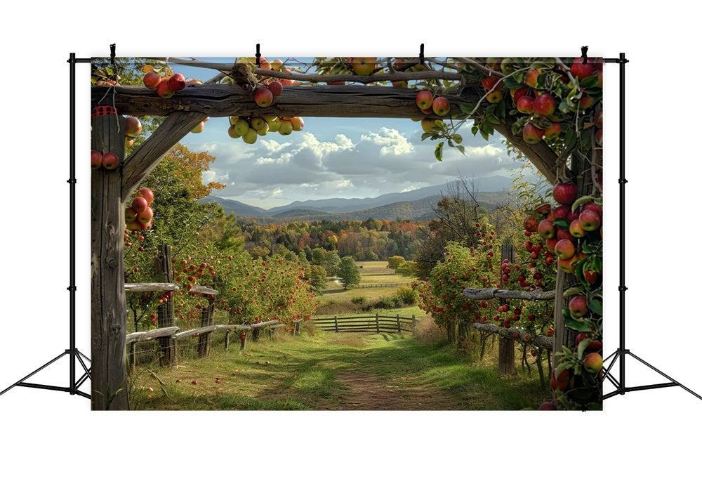 Sfondo Fotografico Autunnale Della Fattoria Delle Mele BRP7-143