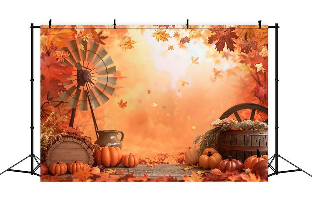Sfondo Di Zucca Vagliatrice Foglia D'Acero Autunnale BRP7-154