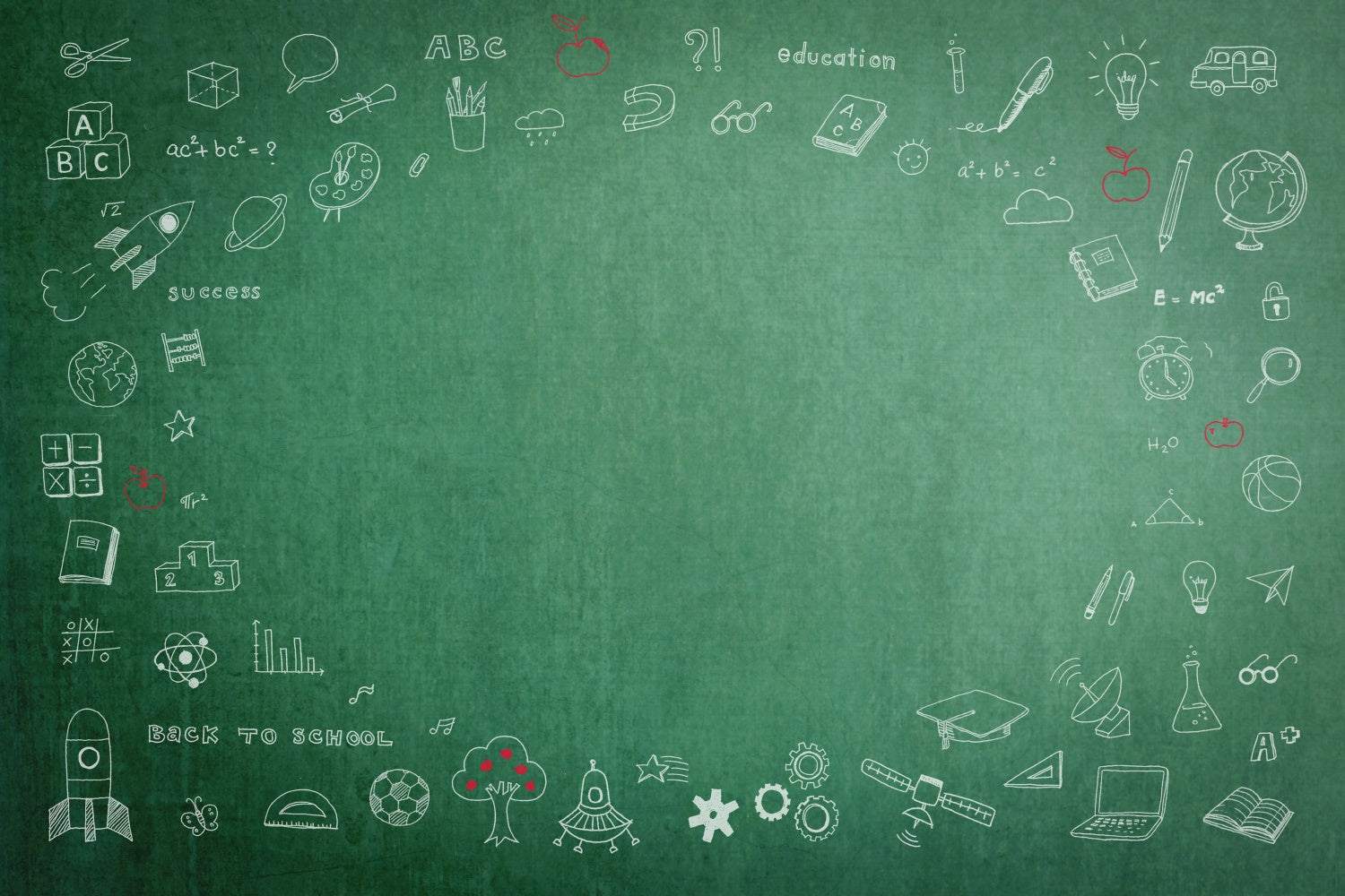 Lavagna Scientifica Ritorno A Scuola Sfondo BRP7-17
