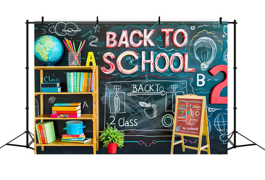 Sfondo Lavagna Di Ritorno A Scuola 2 Classe BRP7-176