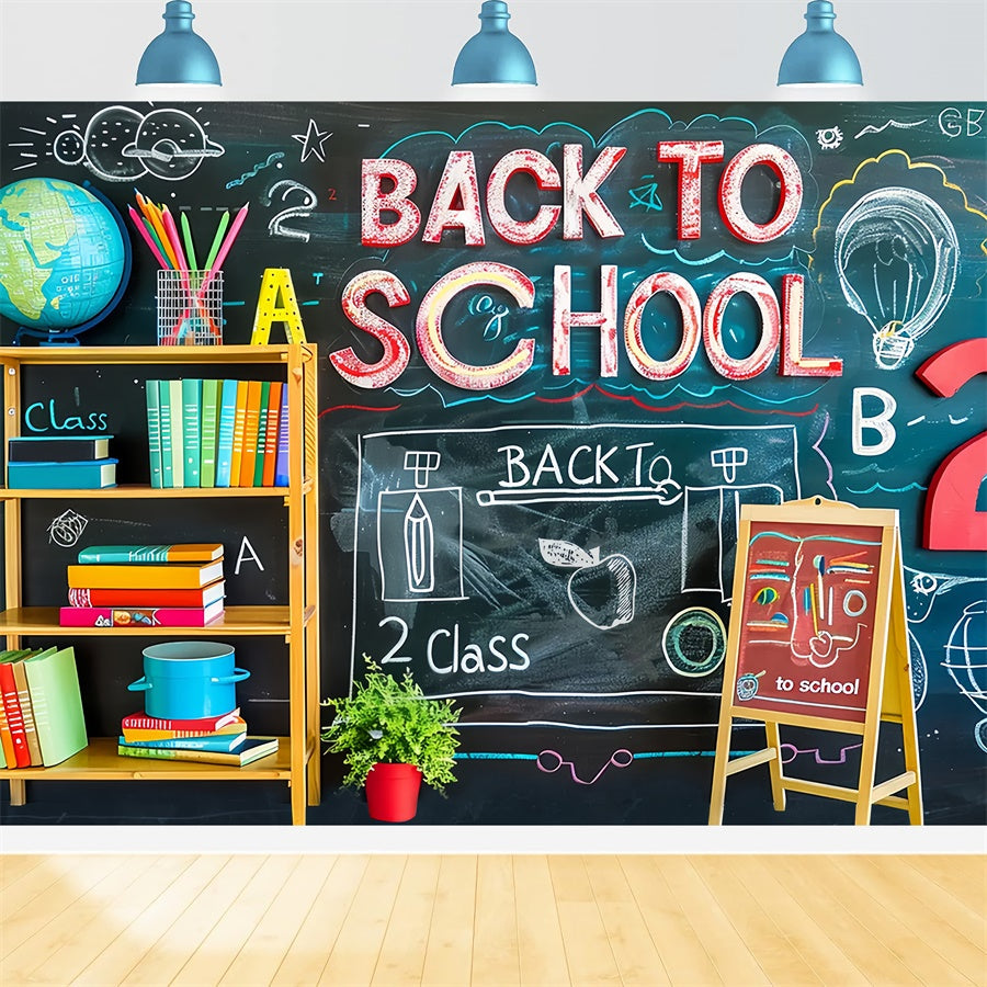Sfondo Lavagna Di Ritorno A Scuola 2 Classe BRP7-176
