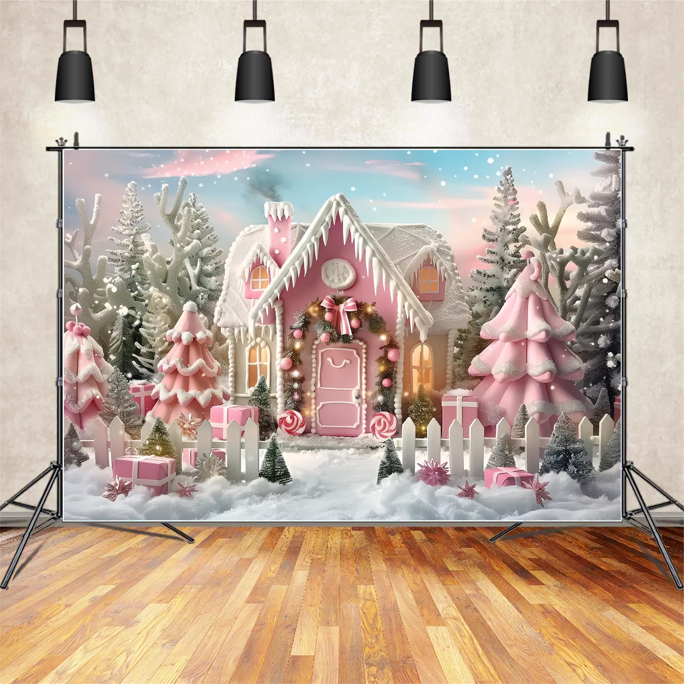 Sfondo Chrichristmas Pink Frost Fantasy BRP7-229