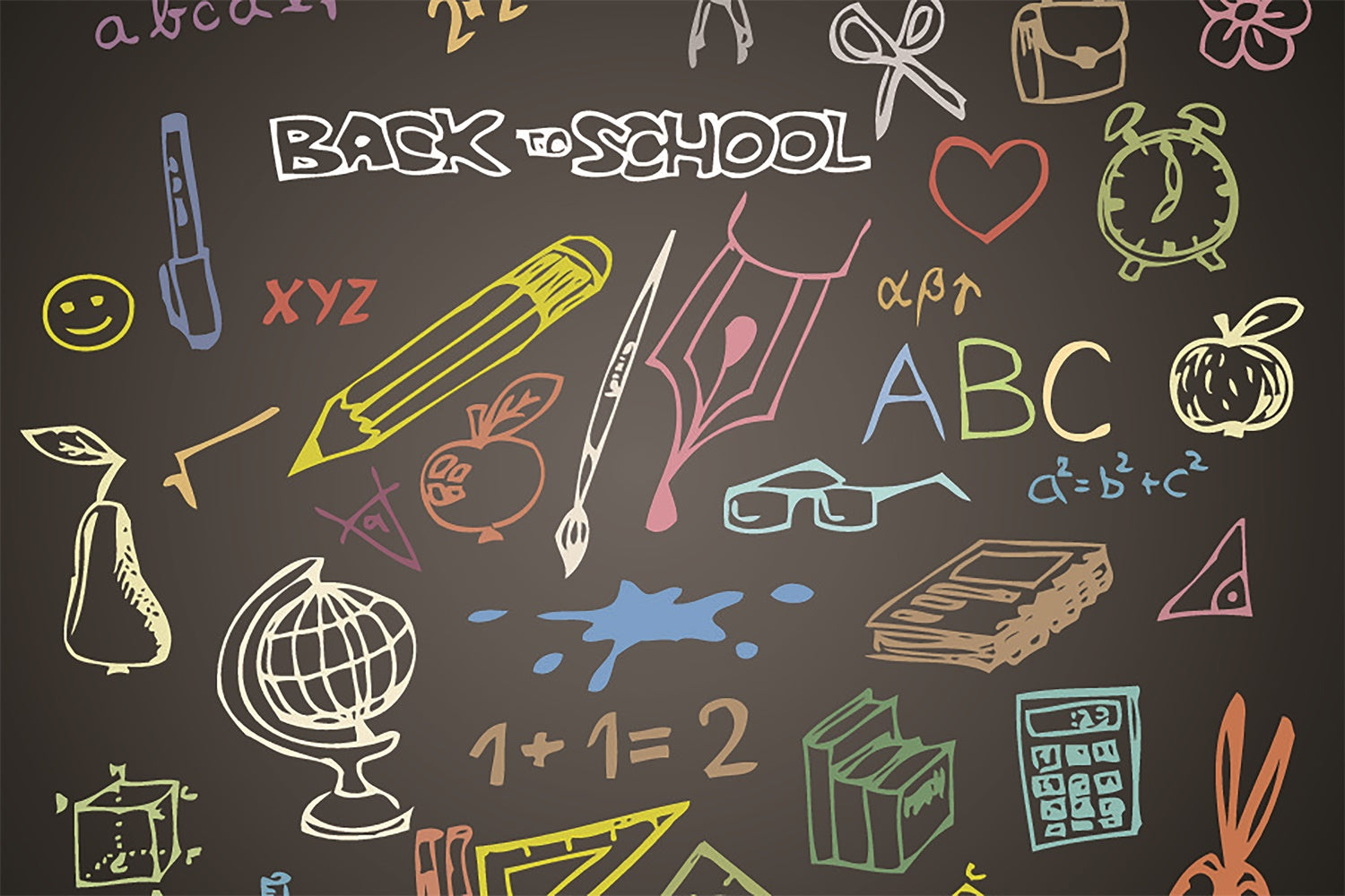 Sfondo Colorato Per Il Ritorno A Scuola Della Lavagna BRP7-56