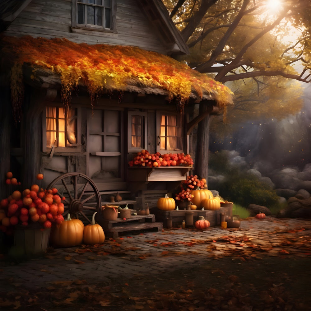 Sfondo Fotografico Autunnale Della Vecchia Zucca BRP7-73