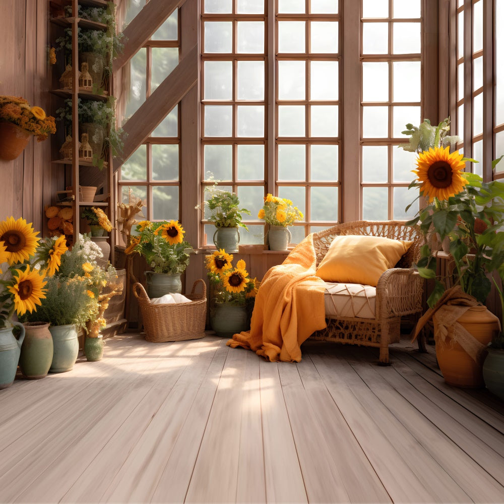 Sfondo Fotografico Per La Stanza Dei Girasoli Autunnali BRP7-76