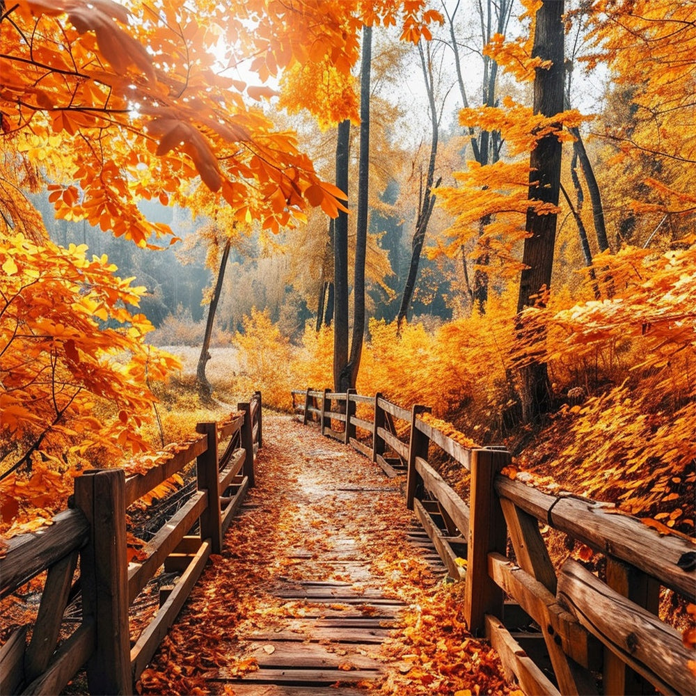 Sfondo Del Ponte Di Legno Marrone Acero Autunnale BRP7-83