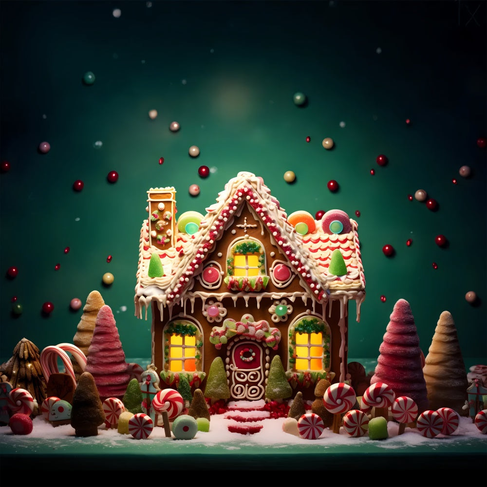 Sfondo Natalizio Dolce Candyland House BRP8-125
