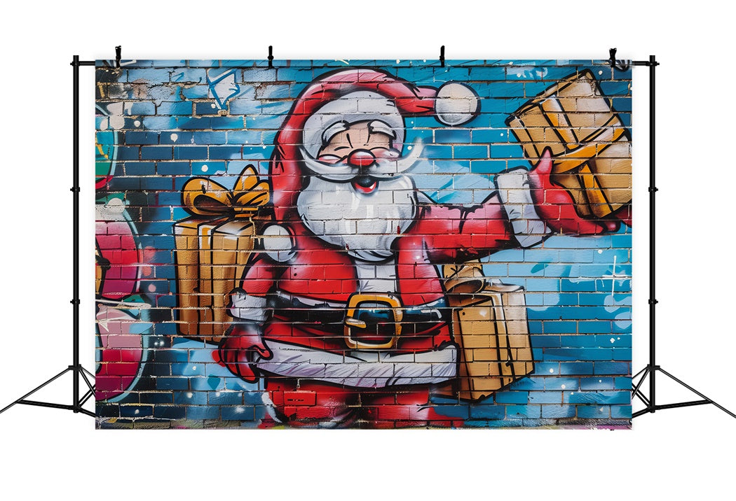 Sfondo Natalizio Da Parete Con Babbo Natale BRP8-148