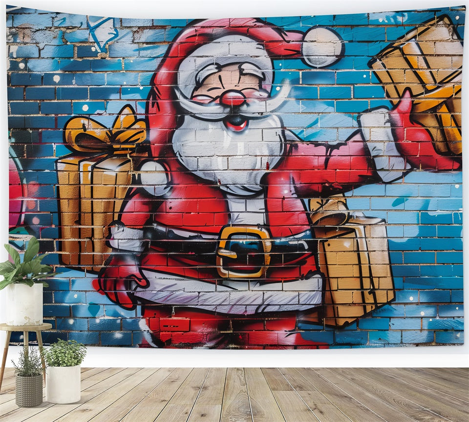 Sfondo Natalizio Da Parete Con Babbo Natale BRP8-148