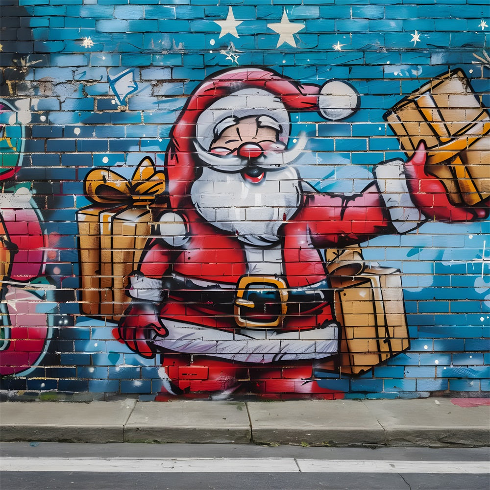 Sfondo Natalizio Da Parete Con Babbo Natale BRP8-148