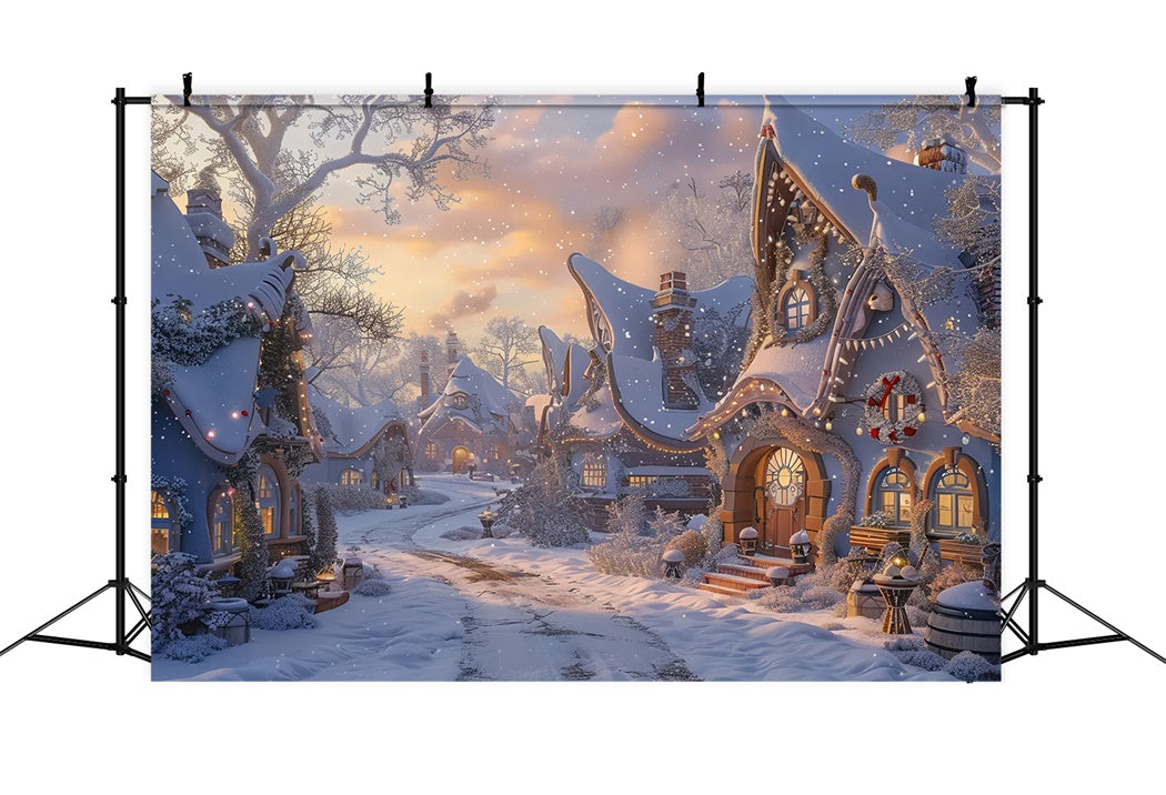 Sfondo Di Natale Incantato Cottage Street BRP8-19