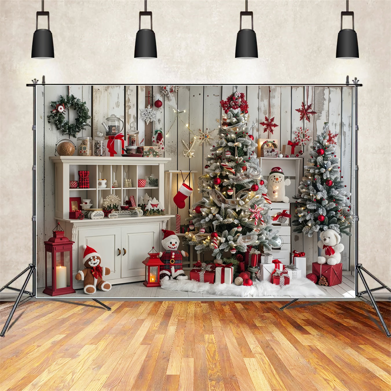 Sfondo Di Decorazioni Per La Casa Allegre Di Natale BRP8-23