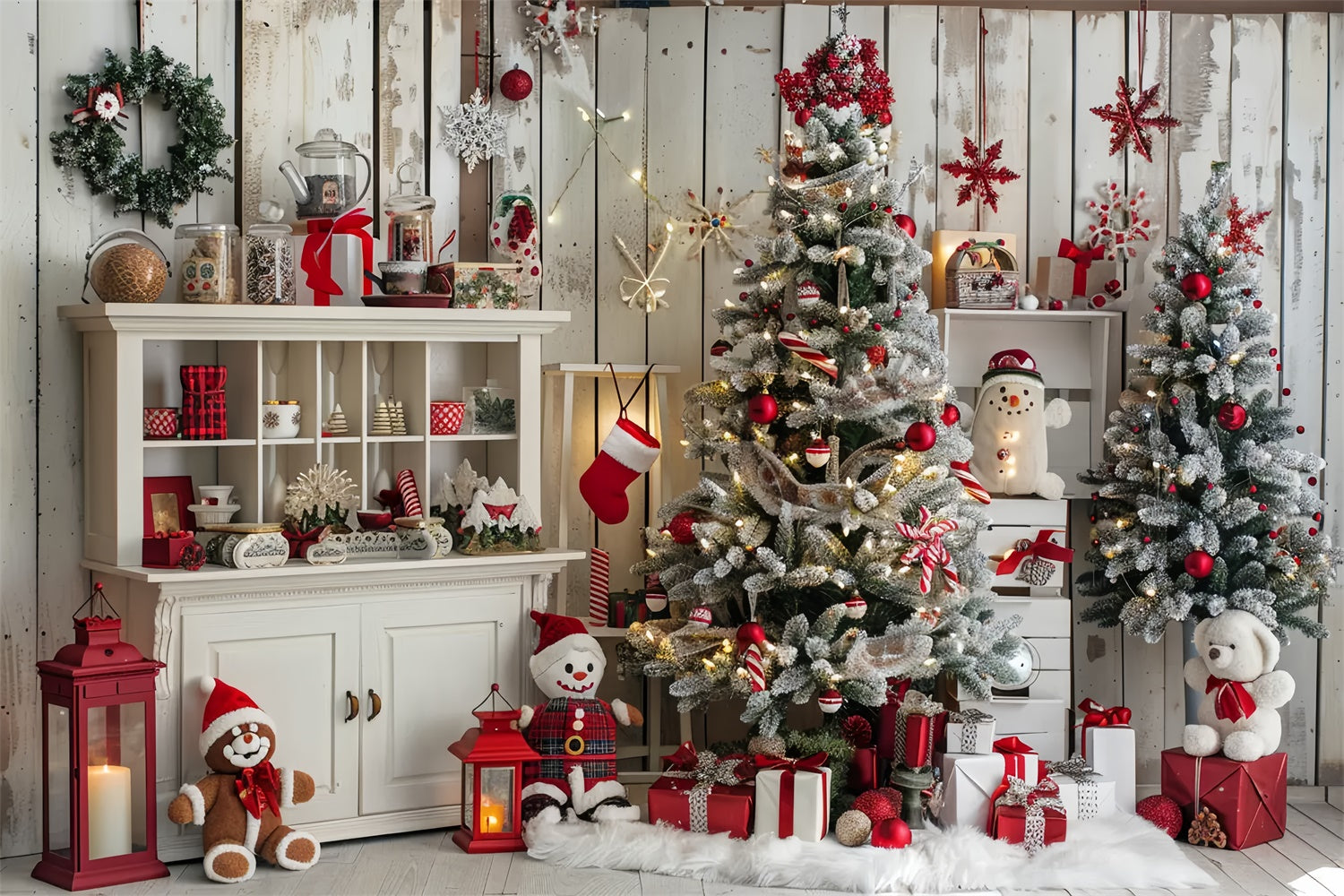Sfondo Di Decorazioni Per La Casa Allegre Di Natale BRP8-23