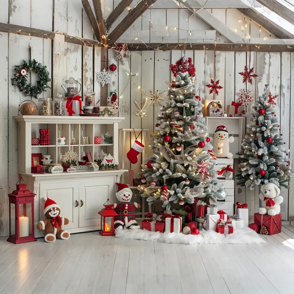 Sfondo Di Decorazioni Per La Casa Allegre Di Natale BRP8-23