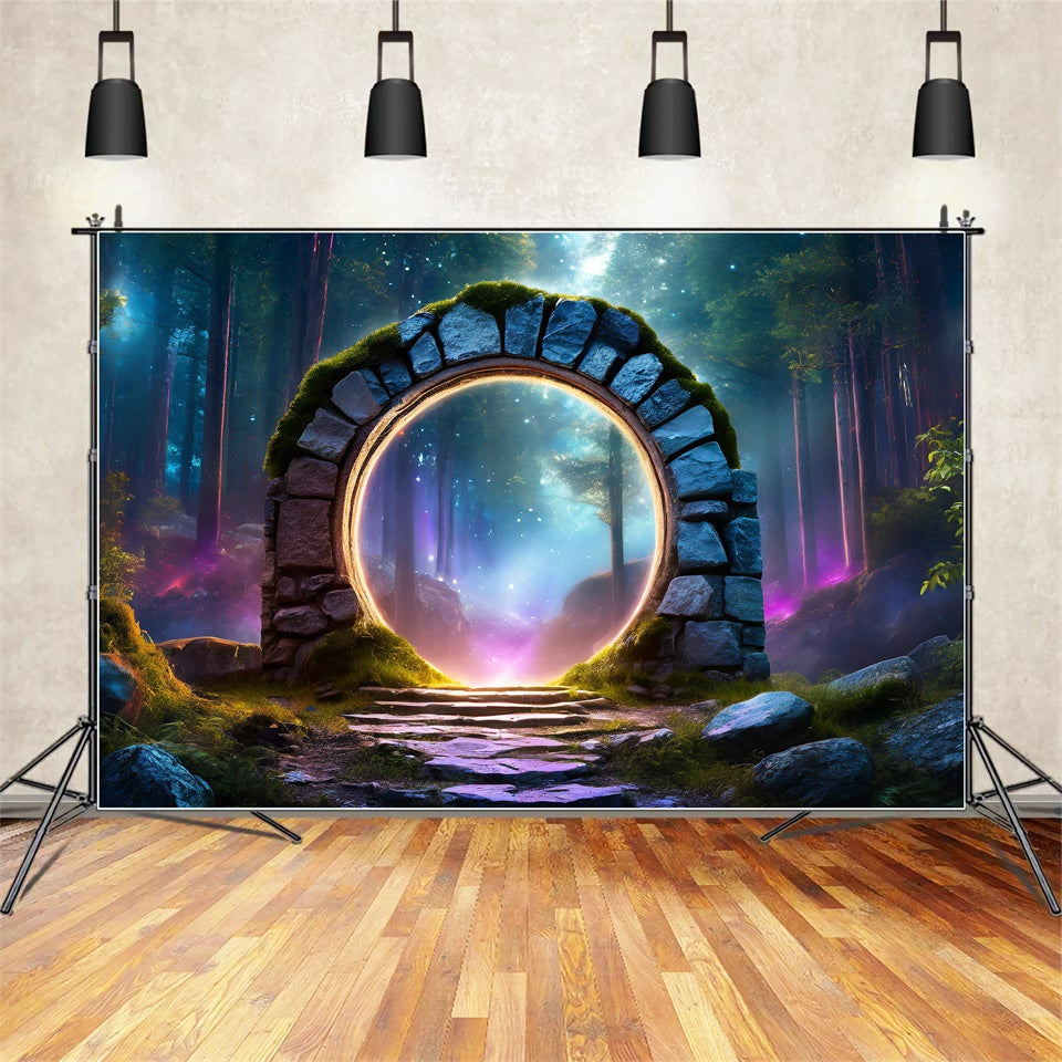 Porta Mistica Verso Lo Sfondo Di Halloween Del Mondo Fantastico BRP8-338