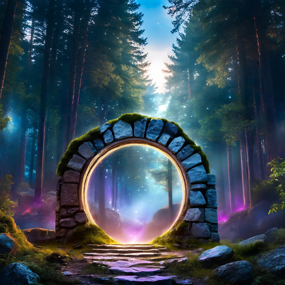 Porta Mistica Verso Lo Sfondo Di Halloween Del Mondo Fantastico BRP8-338