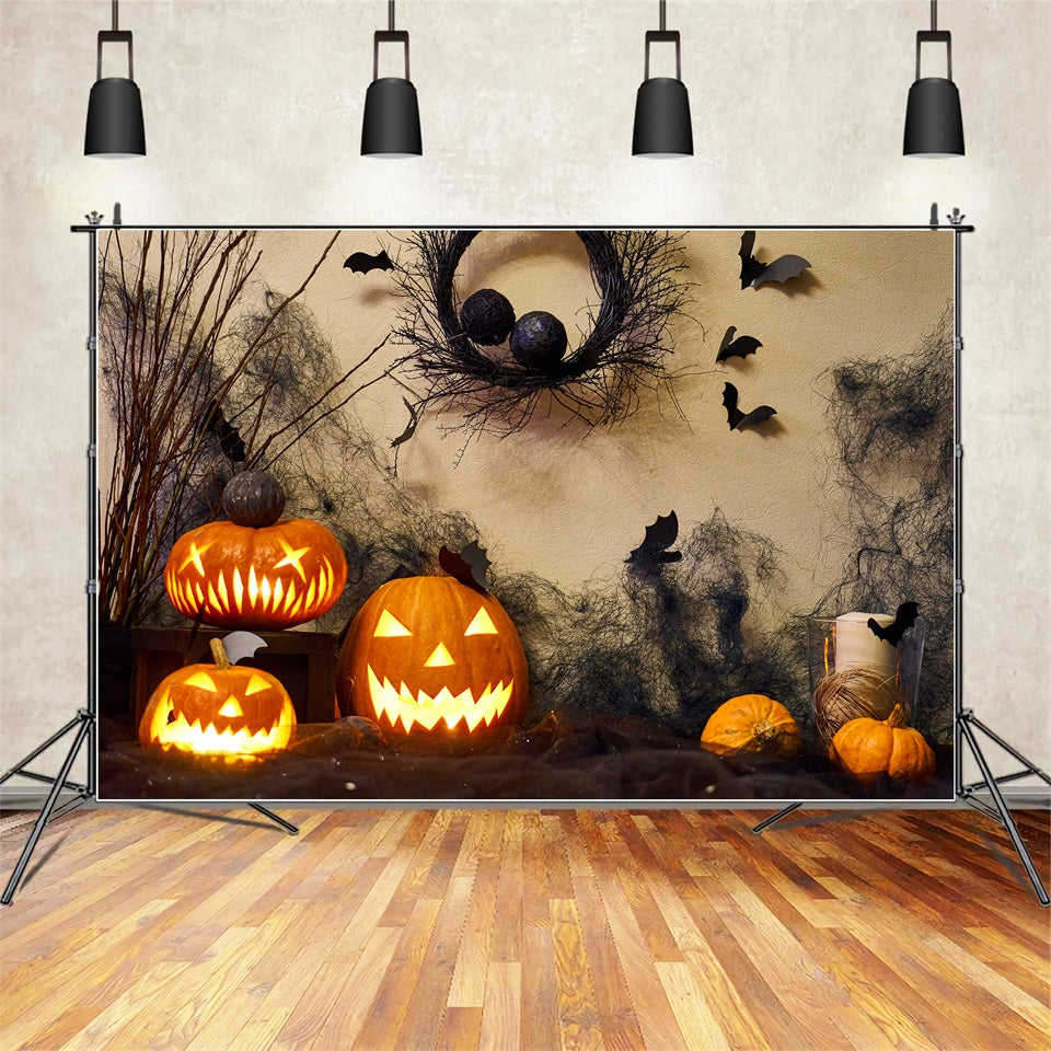 Rami Scuri E Sfondo Luminoso Jack-O'-Lantern BRP8-355