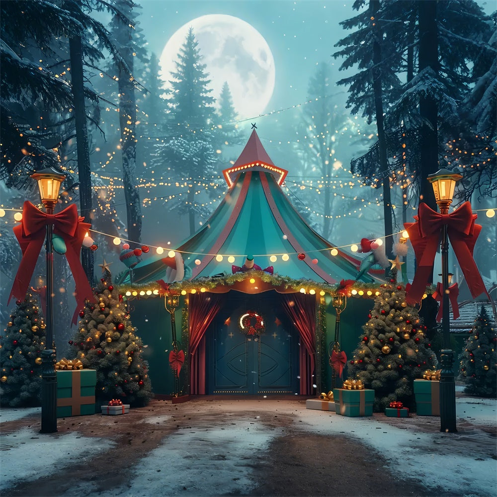Sfondo Di Carnevale Della Foresta Incantata Di Natale BRP8-44